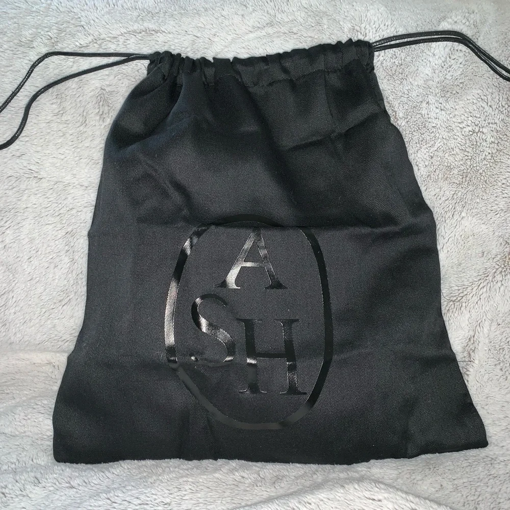 Ash BO Fringed Hobo Bag Black Suede